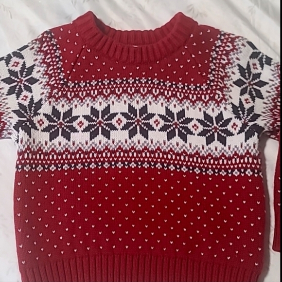 3T Old Navy Unisex and White Fair Isle Sweater - Picture 3 of 4
